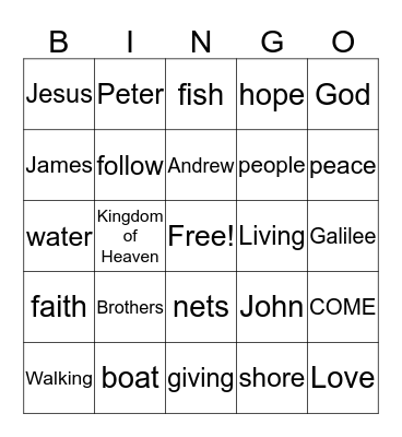 Fishing For People Bingo Card