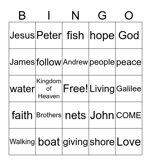 Fishing For People Bingo Card