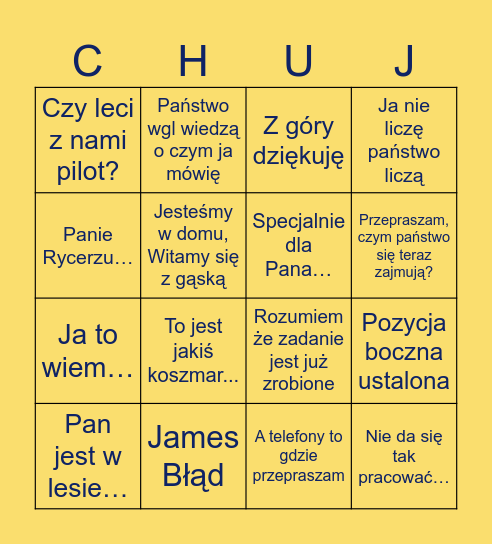 Ofrecht bingo Card