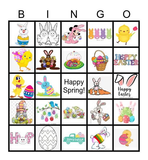 Spring Holiday Bingo Card