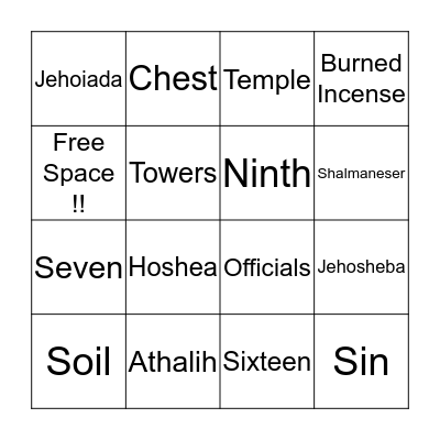 3 Kings Bingo Card