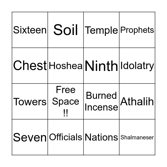 3 Kings Bingo Card
