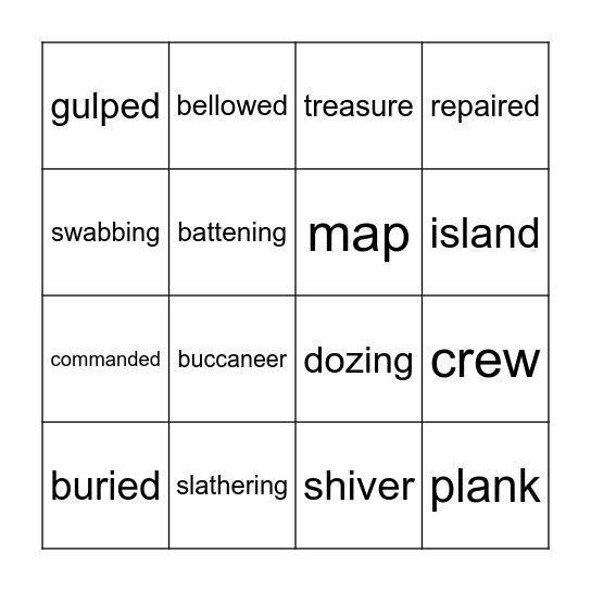 How I became a Pirate Bingo Card