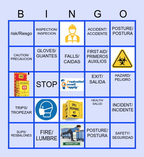 Riverside Safety Bingo Card