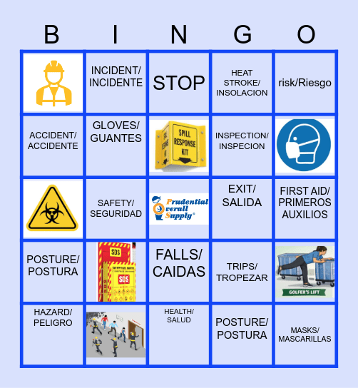 Riverside Safety Bingo Card
