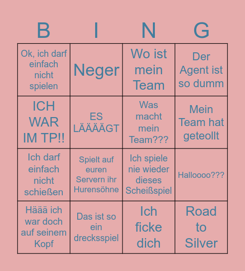 Valo Daniel Psychose Bingo Card