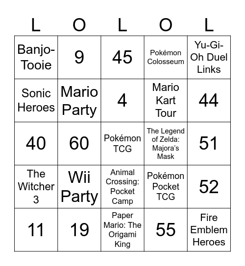 Lemmy Round 2 (Gambling Bingo) Bingo Card