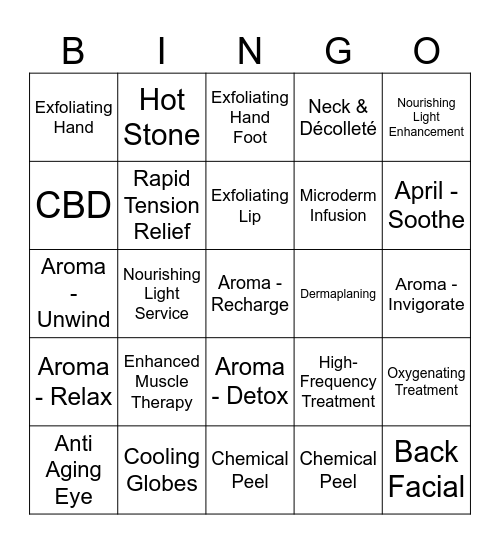 Appointment Scheduling Bingo Card