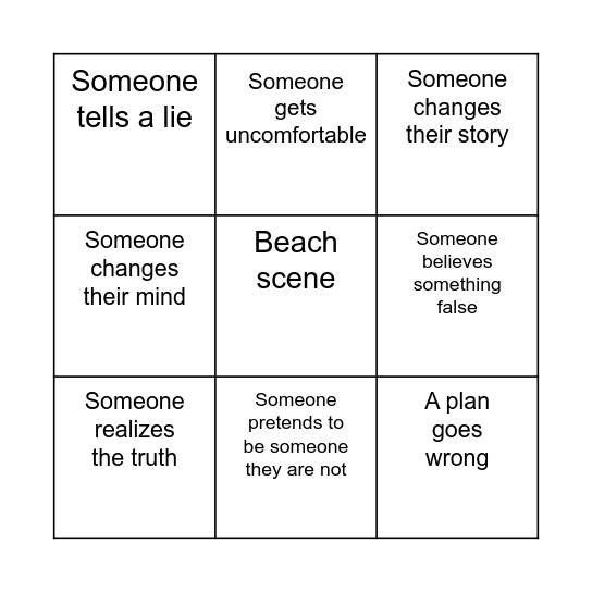 JUST GO WITH IT Bingo Card