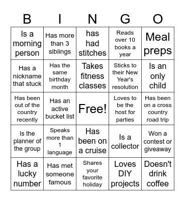 Find the Coworker Who... Bingo Card