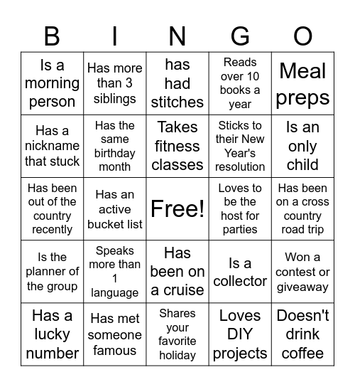 Find the Coworker Who... Bingo Card