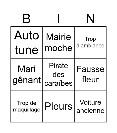Festif et convivial Bingo Card