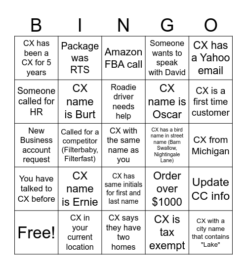 FILTERBUY BINGO Card