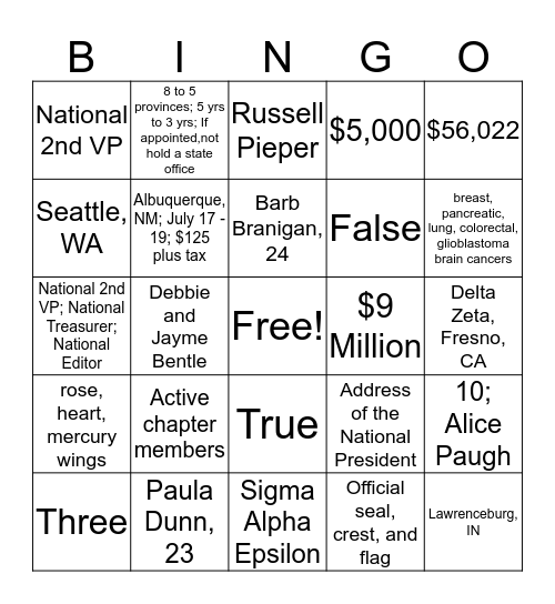 2017 ANNUAL REVIEW Bingo Card