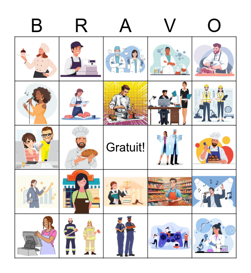 Professions Bingo Card