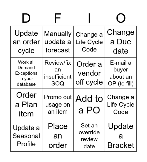 RST Bingo Card