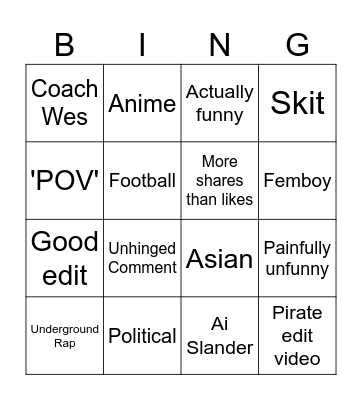 My Bingo Card