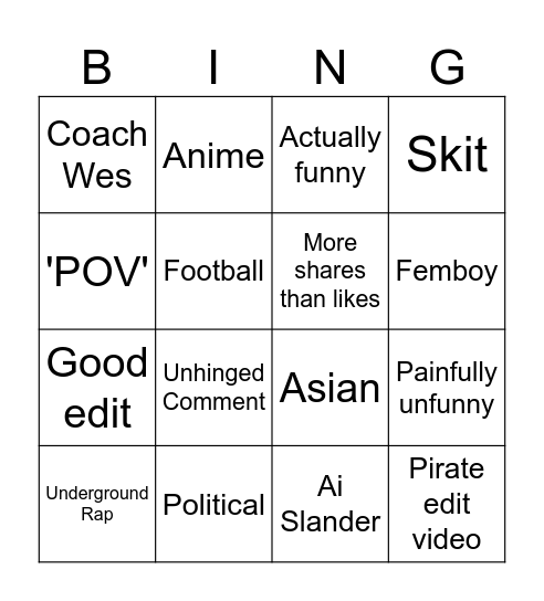 My Bingo Card