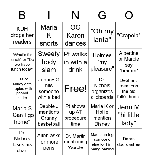 EIC BINGO Card