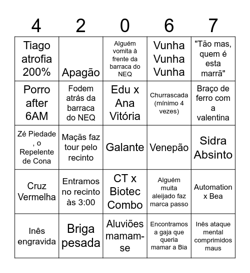 ENTERRO26 Bingo Card