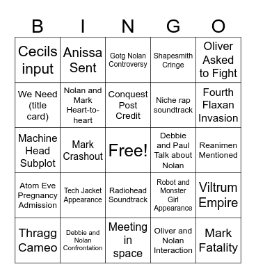 Invincible Ep.5 Predictions Bingo Card