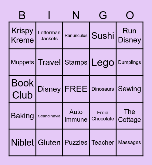 BIRTHDAY Bingo Card