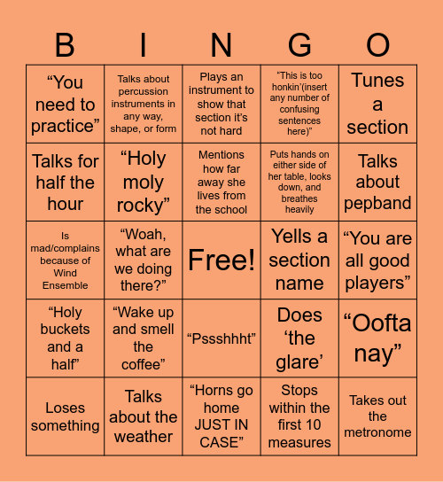 Ms. Dagen Bingo Card