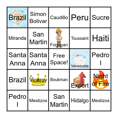 Latin America Loteria! Bingo Card