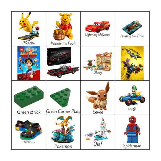 LEGO Book Bingo - Kids Bingo Card