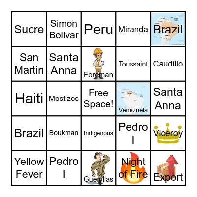 Latin America Loteria! Bingo Card