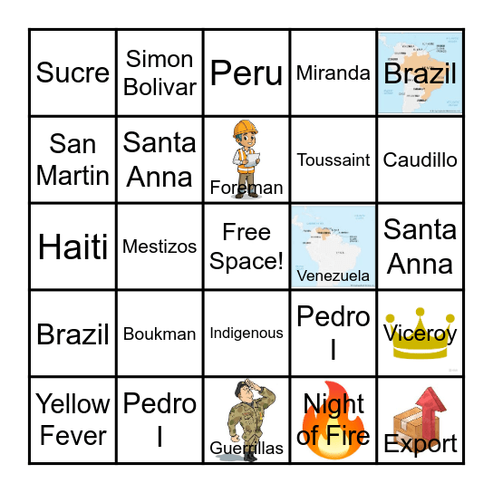 Latin America Loteria! Bingo Card