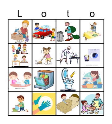 Los Quehaceres Bingo Card