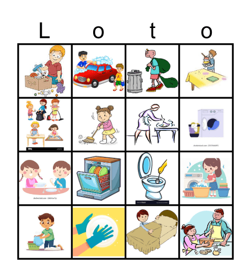 Los Quehaceres Bingo Card