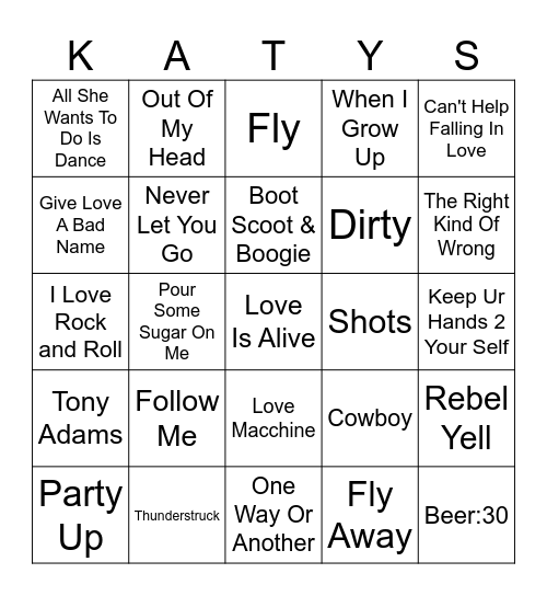 Soundtrack Of C.O Bingo Card