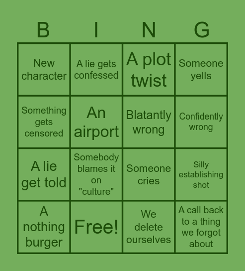 Oboingo bingo Card