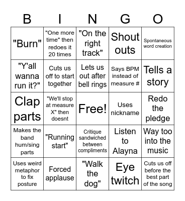 Mrs. Dunn Bingo Card
