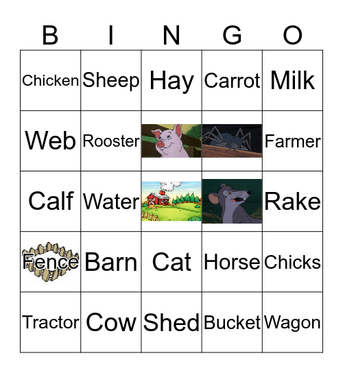 Farm Bingo Card