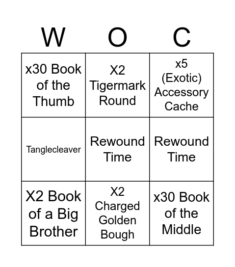 "The First 3 Fingers" Bingo Card