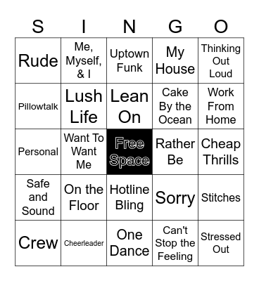 Senior Breakfast c/o 2026 Bingo Card