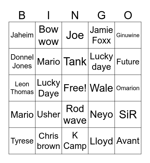 Won’t He do it Bingo Card