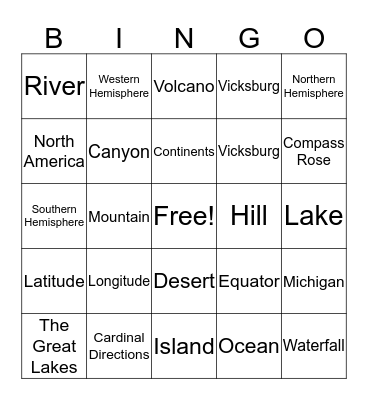 Exam Review Bingo Card