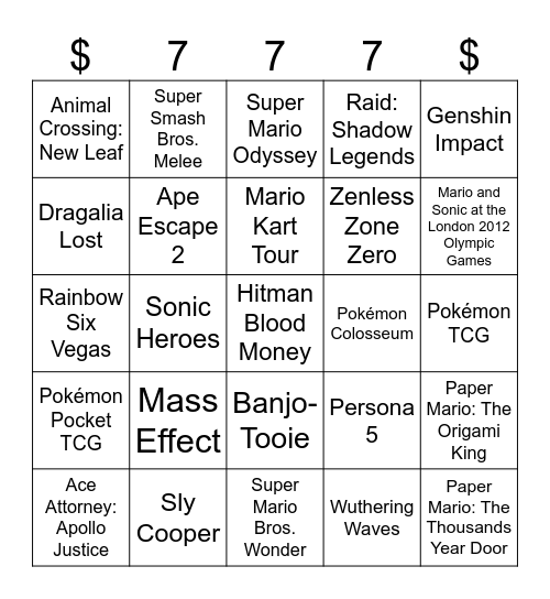 Bacon [Round 2] Gambling Bingo Card