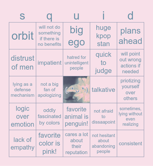 rea's bingo ! (⁠ ⁠◜⁠‿⁠◝⁠ ⁠) Bingo Card
