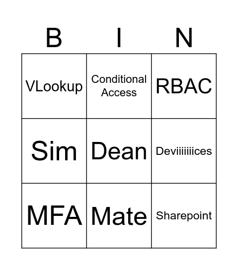 Bingo Card