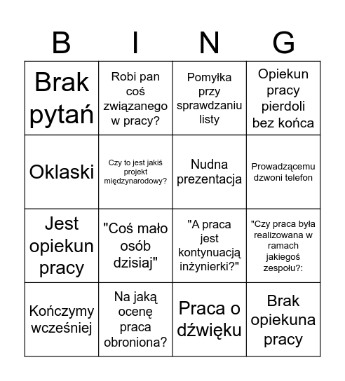 SDM IRiTM Bingo Card