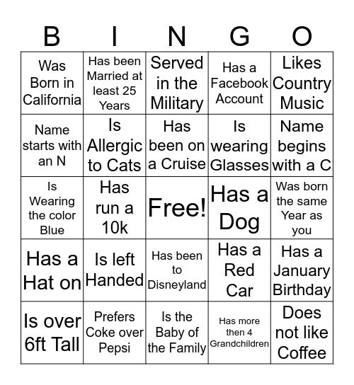 Getting to know your Pickleball Friends Bingo Card