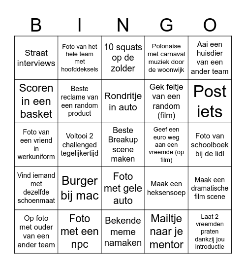 Random ahh Bingo Card