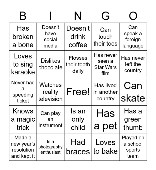 Home Field Advantage - Team Bingo Card