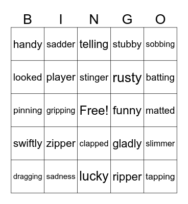 Doubling Rule 1-1-1 Bingo Card