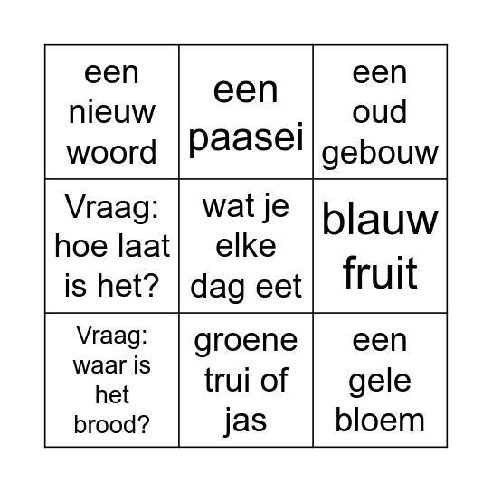 Maak een foto van ..... Bingo Card